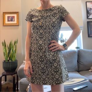 Zara black and beige shift dress